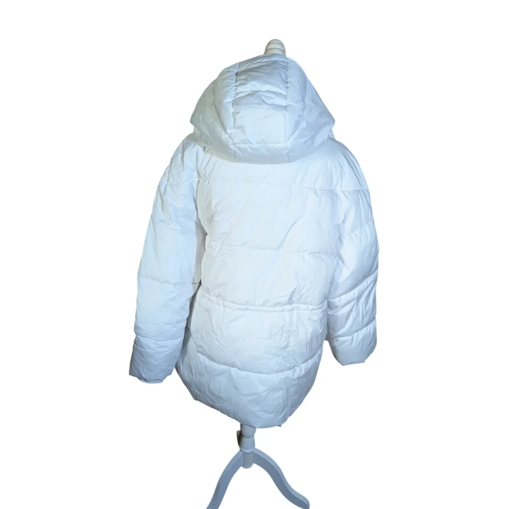 J. Crew Signature Puffer Coat Cloud Dancer Water Repellent Primaloft Warm Sz XXL